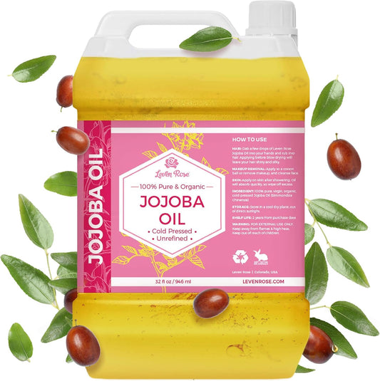 Leven_Rose_Organic_Jojoba_Oil_Bulk_32_oz_-_100%_Pure_Cold_Pressed_Unrefined_for_Skin_Hair_Nails_Soap_Making_-_Golden_Jojoba_Carrier_Oil_-_Made_in_USA