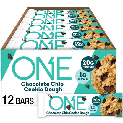 ONE_Protein_Bars,_Chocolate_Chip_Cookie_Dough,_Gluten_Free_with_20g_Protein_and_1g_Sugar,_Pantry_Staples,_2.12_oz_(12_Count)