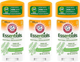 ARM & HAMMER Essentials Deodorant- Solid Oval - Made with Natural Deodorizers- Free From Aluminum, Parabens & Phthalates