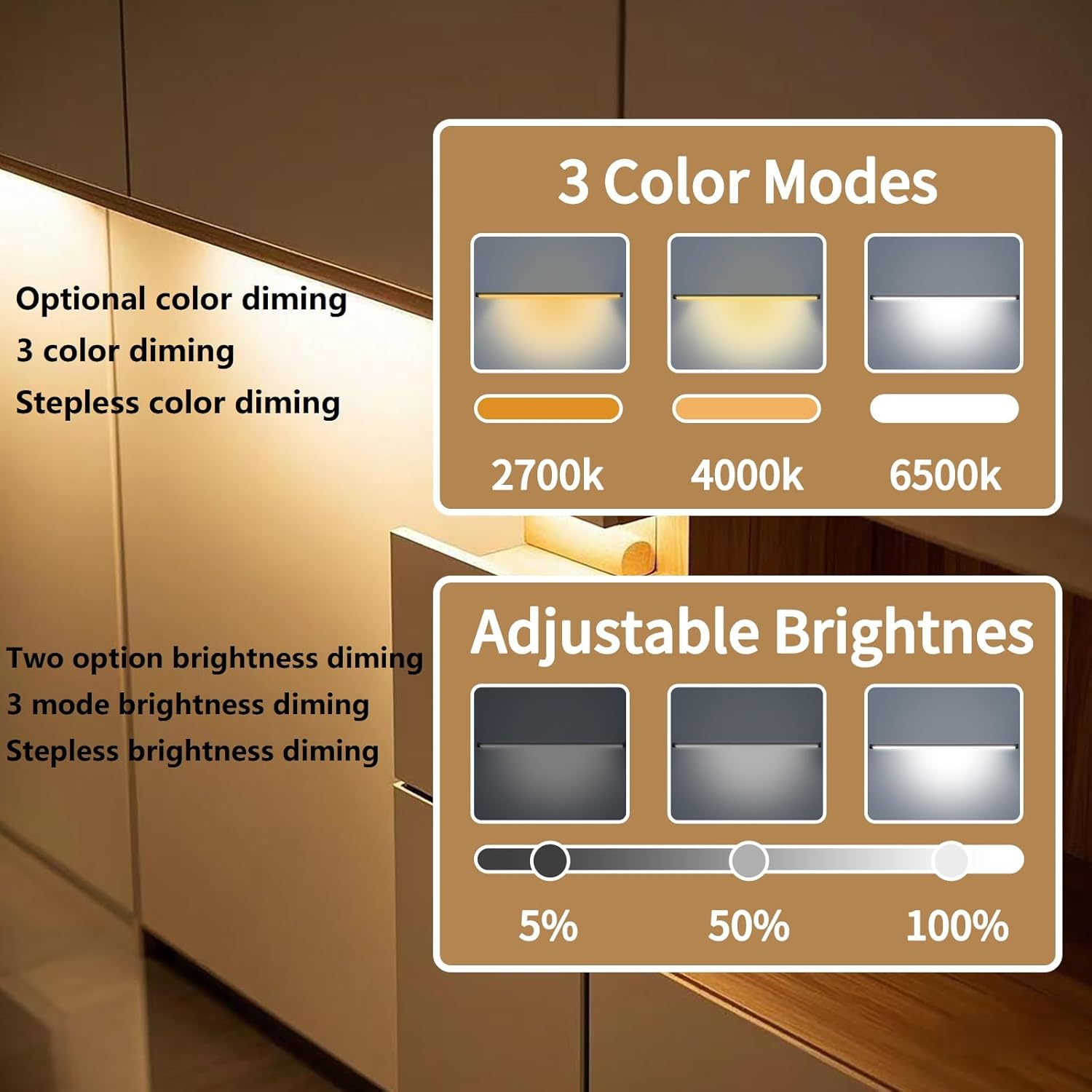 Black/White_Plug_in_Under_Cabinet_Light_bar_with_Motion_Sensor,_Dimmable,_Remote_Control,Color_and_Brightness_Adjustable,_Magnet_LED_Strip_Lights_for_Kitchen,_Workbench,_and_Closet_3_Pack