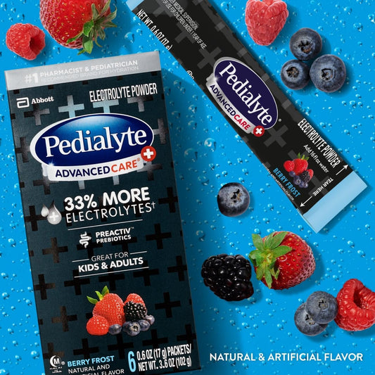 Pedialyte_AdvancedCare_Plus_Electrolyte_Powder,_Has_33%_More_Electrolytes_and_PreActiv_Prebiotics,_Berry_Frost,_18_Powder_Packets