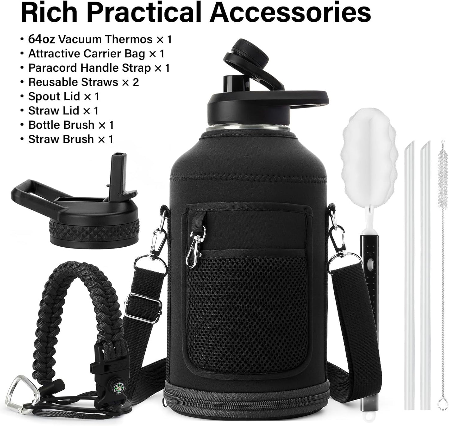 Insulated_Water_Bottle_|_Thickened_Stainless_Steel_Vacuum_Metal_|_Portable_Sports_Half_Gallon_Large_Water_Jug_for_Gym_and_Hiking_with_Straw,_Carrier_Bag,_Handle_Strap_|_BPA-Free_64_oz