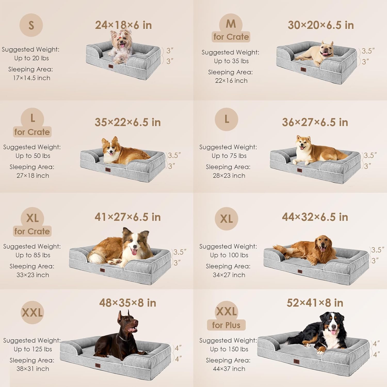 EHEYCIGA_Orthopedic_Dog_Beds_for_Extra_Large_Dogs_44x32Inch,_Waterproof_Memory_Foam_XL_Pet_Bed_with_Sides,_Non-Slip_and_Egg-Crate_Foam_Big_Dog_Couch_Bed_with_Washable_Removable_Cover,_Grey