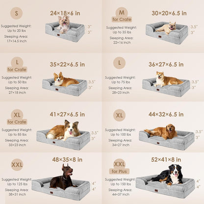 EHEYCIGA_Orthopedic_Dog_Beds_for_Extra_Large_Dogs_44x32Inch,_Waterproof_Memory_Foam_XL_Pet_Bed_with_Sides,_Non-Slip_and_Egg-Crate_Foam_Big_Dog_Couch_Bed_with_Washable_Removable_Cover,_Grey