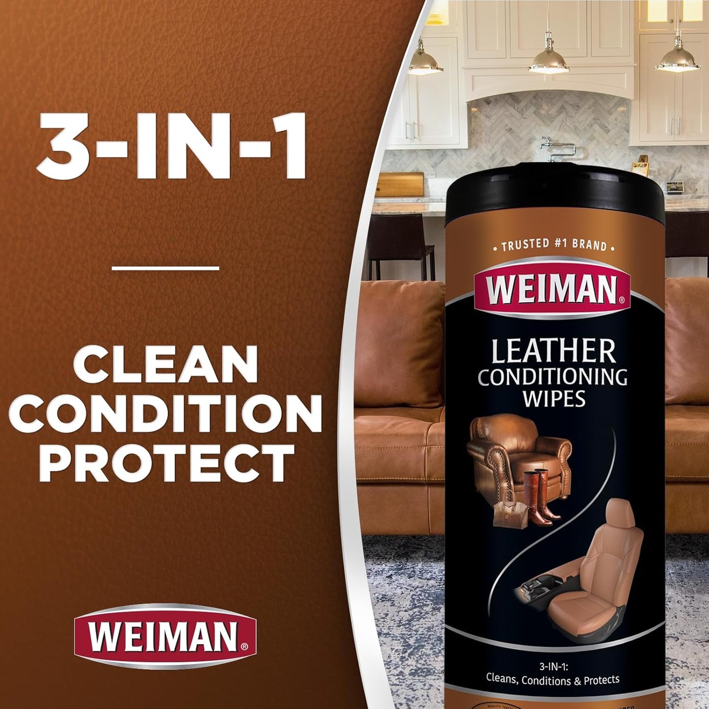 Weiman_Leather_Cleaner_&_Conditioner_-_Cleans,_Restores_&_Protects_Leather,_UV_Protection_Prevent_Cracking_&_Fading,_For_Car_Seats,_Sofas,_Shoes,_Bags_&_All_Finished_Leather_Surfaces,_2_Pack,_60_Wipes