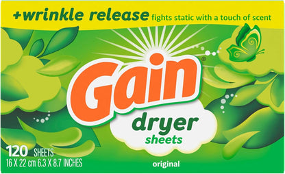 Gain_dryer_sheets_Plus_Wrinkle_Release,_Original_Scent,_120_Count,_Fights_static_with_a_touch_of_scent,_laundry_sheets