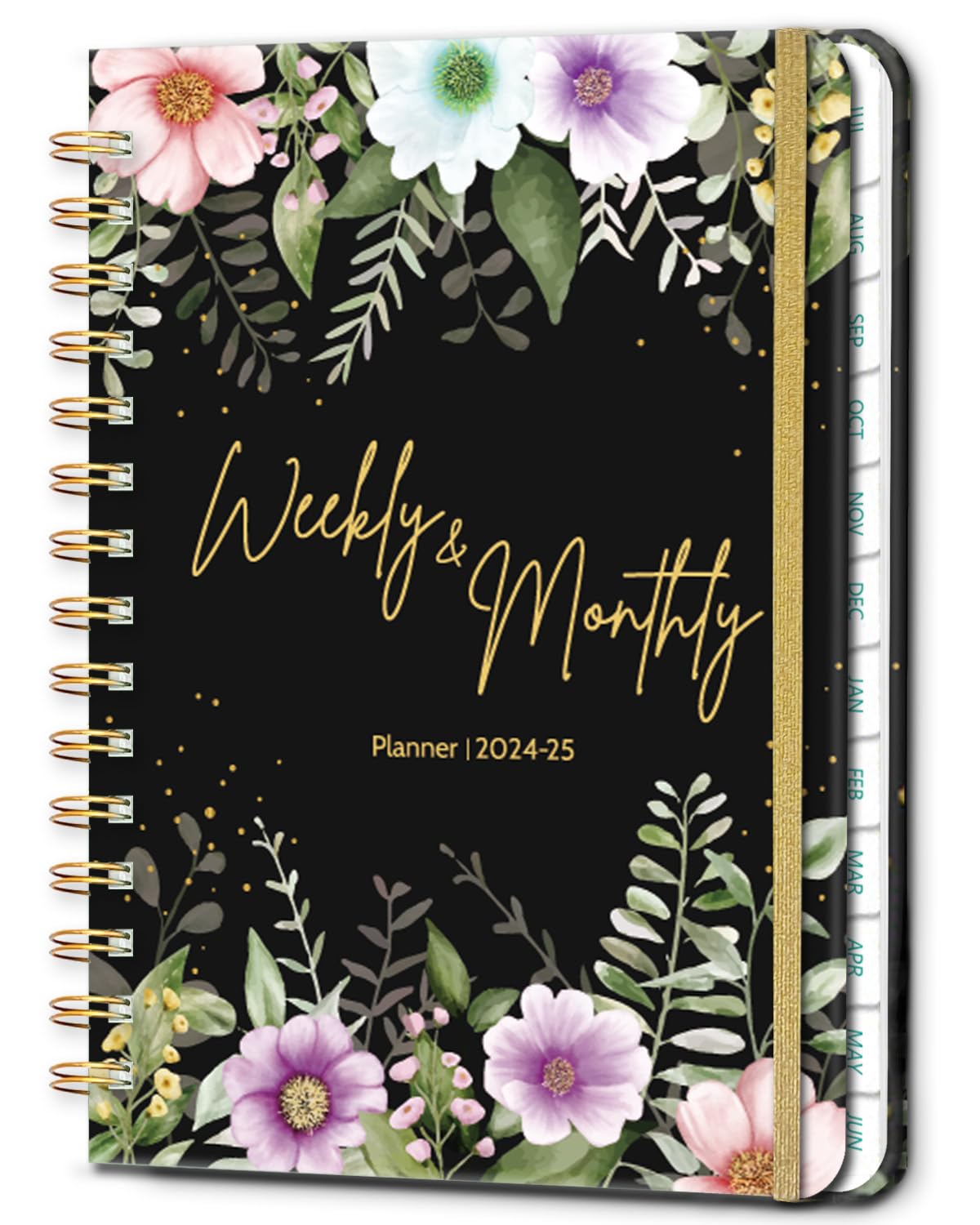 2024-2025 Monthly Planner, 12 Months Weekly &amp;amp; Monthly Floral Planner from Now to June 2025, Academic Agenda Planner Notebook with Tabs, Spiral Bound, 8.4&amp;#34;x6.1&amp;#34;