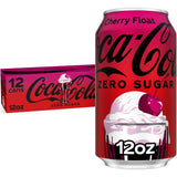 Coca-Cola Zero Sugar Cherry Float Soda Soft Drink Cans, 12 fl oz, 12 Pack