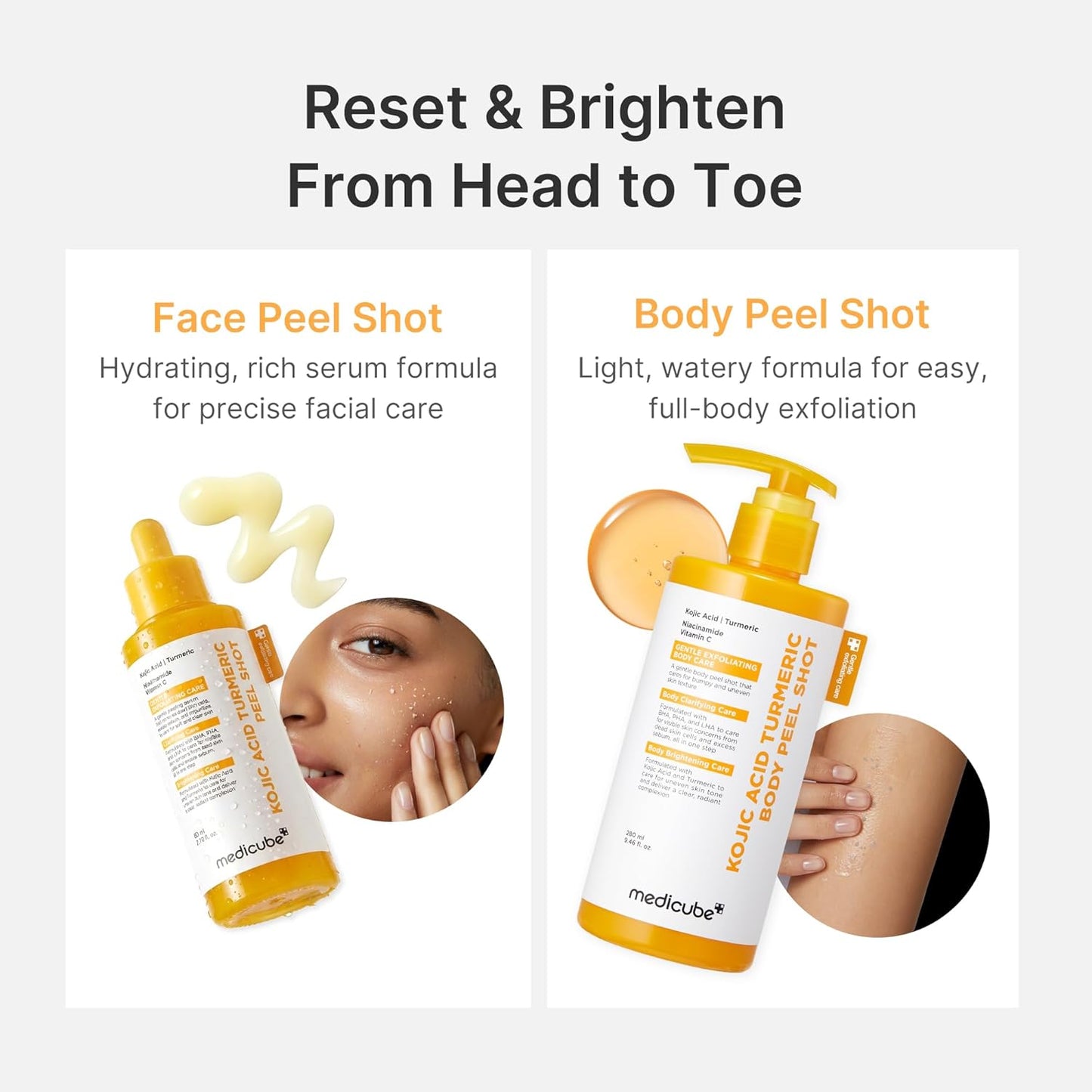 medicube_Peel_Shot_with_Kojic_Acid_Turmeric_|_Reset_in_One_Step_|_Gentle_Exfoliating_Serum_with_BHA,_LHA,_PHA_for_Dead_Skin_Cells,_Blackheads,_Excess_Sebum_|_For_Dull,_Rough,_Troubled_Skin_|_2.7_fl.oz