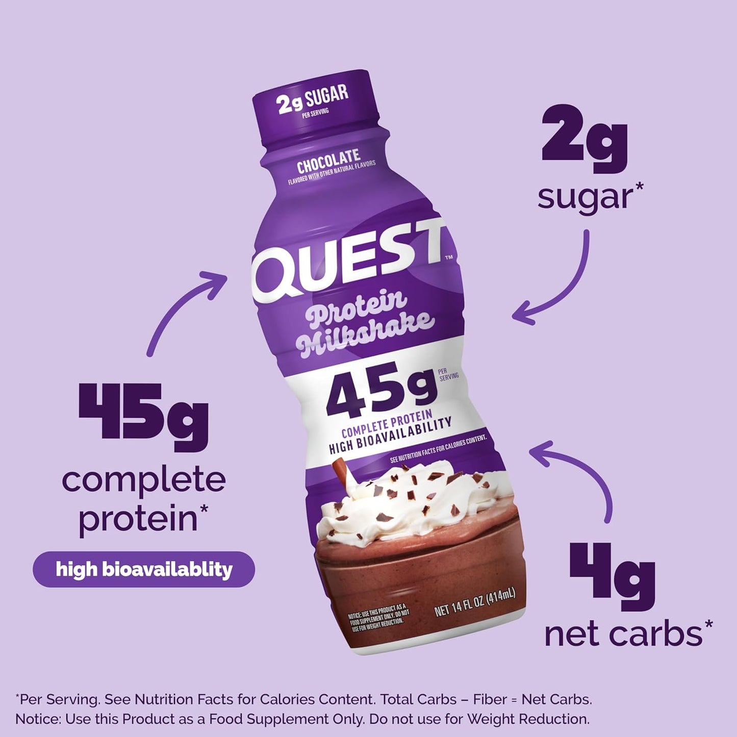 Quest_Nutrition_Chocolate_Protein_Shake,_45g_Protein,_2g_Sugar,_4g_Net_Carbs,_Ready_to_Drink,_Gluten_Free,_12_Count