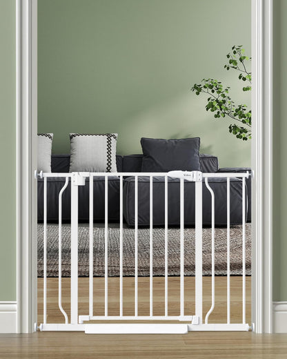 Baby_Gate_No_Drilling,_29"-40"_Auto_Close_Dog_Gate_Indoor_for_Doorways_&_Stairs,_Pressure_Mounted_Adjustable_Pet_Gate,_Easy_Walk_Through_Child_Gate_for_Children_&_Pets_Stroller_Friendly,_White