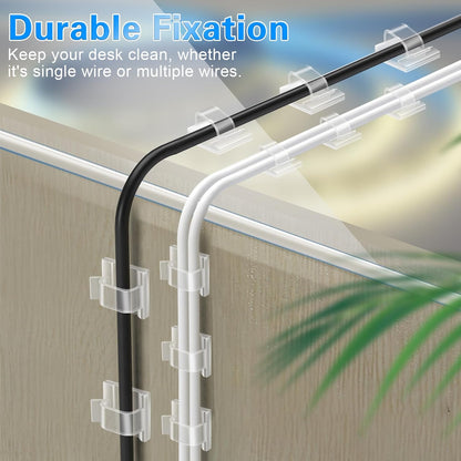 60_PCS_XHF_5/8”_Adhesive_Cable_Wire_Clips_Clear,_Outdoor_Christmas_Light_Clips,_Cable_Staples_Cable_Management_Wire_Organizer_Cord_Holder_for_Under_Desk,_Car,_Wall,_TV_PC_Ethernet_Cable