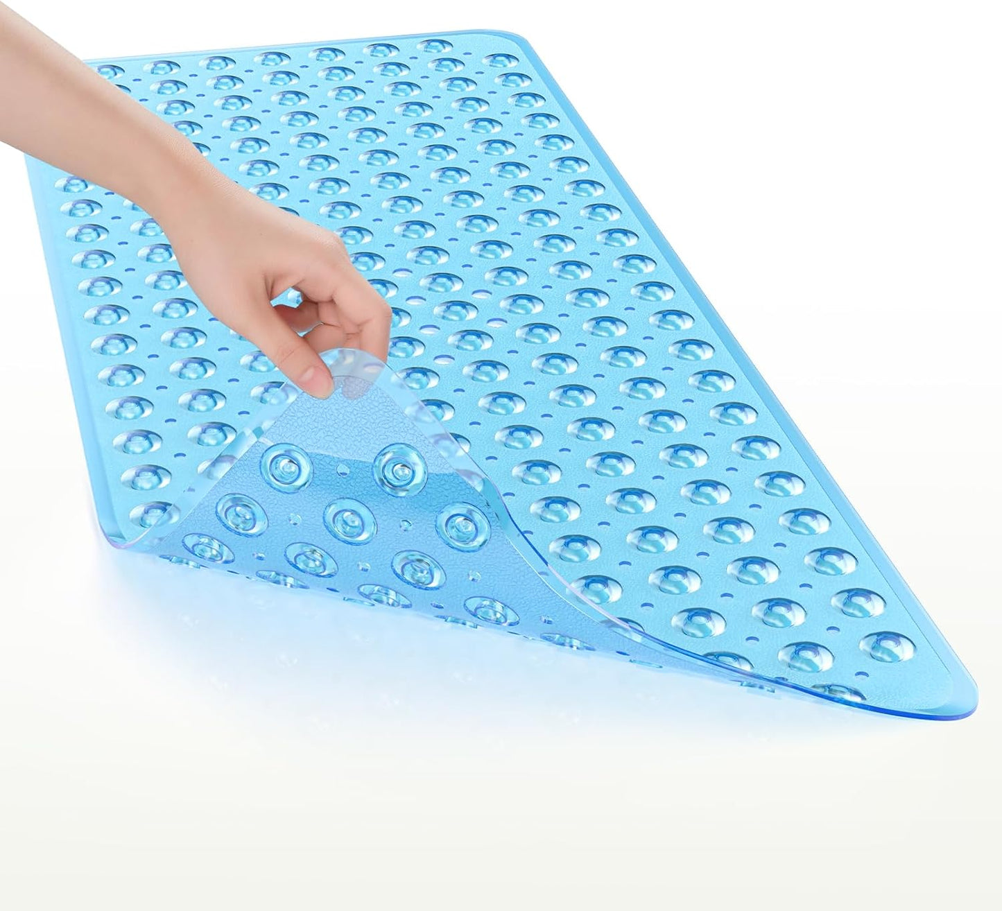 AmazerBath_Shower_Mat_Non_Slip_40_x_16_Inches,_Bathtub_Mat_Shower_Stall_Mats_with_Suction_Cups_and_Drain_Holes,_Non_Slip_Bath_Mat_for_Tub_for_Elderly_&_Kids,_Clear_Blue