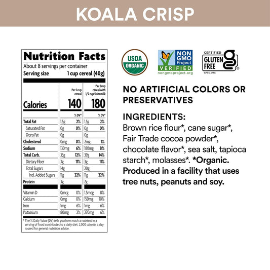 EnviroKidz_Organic_Koala_Crisp_Cereal,_11.5_oz_(Pack_of_1),_Chocolate,_Gluten_Free,_Non-GMO,_Fair_Trade,_by_Nature's_Path