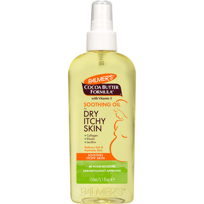 Palmer&amp;#39;s Cocoa Butter Formula Soothing Oil with Vitamin E, Dry, Itchy Skin Relief, Anti-Itch Body Oil, 5.1 Ounces