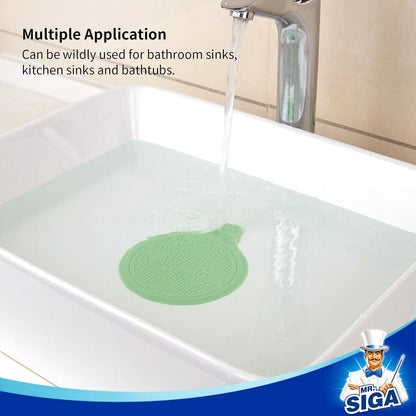 MR.SIGA_Silicone_Bathtub_Stopper,_Drain_Stopper_for_Shower,_Sink,_5.1"_Diameter,_3_Pack