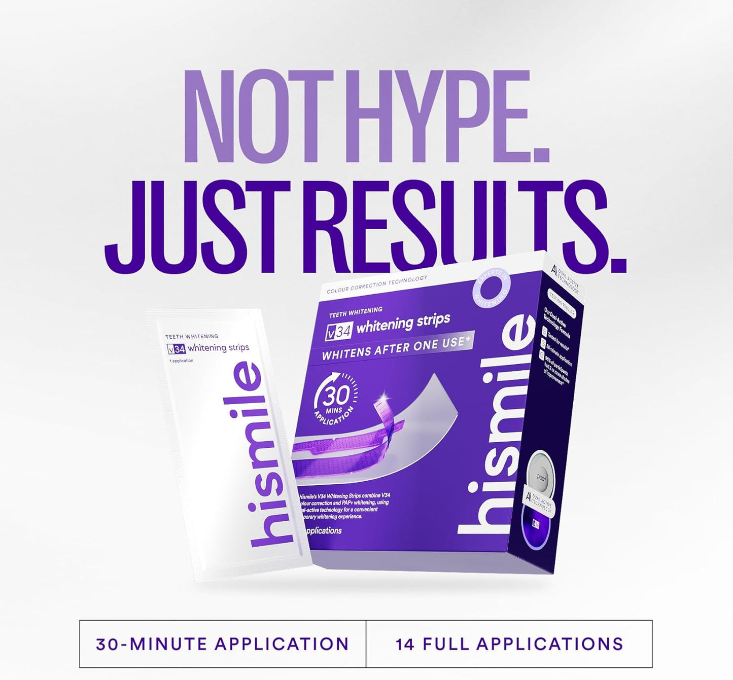 Hismile_V34_Whitening_Strips,_Teeth_Whitening_Strips,_Purple_Tooth_Whitening,_Purple_V34_Whitening_Strips,_Tooth_Stain_Treatment,_Combining_Whitening_and_Colour_Correction