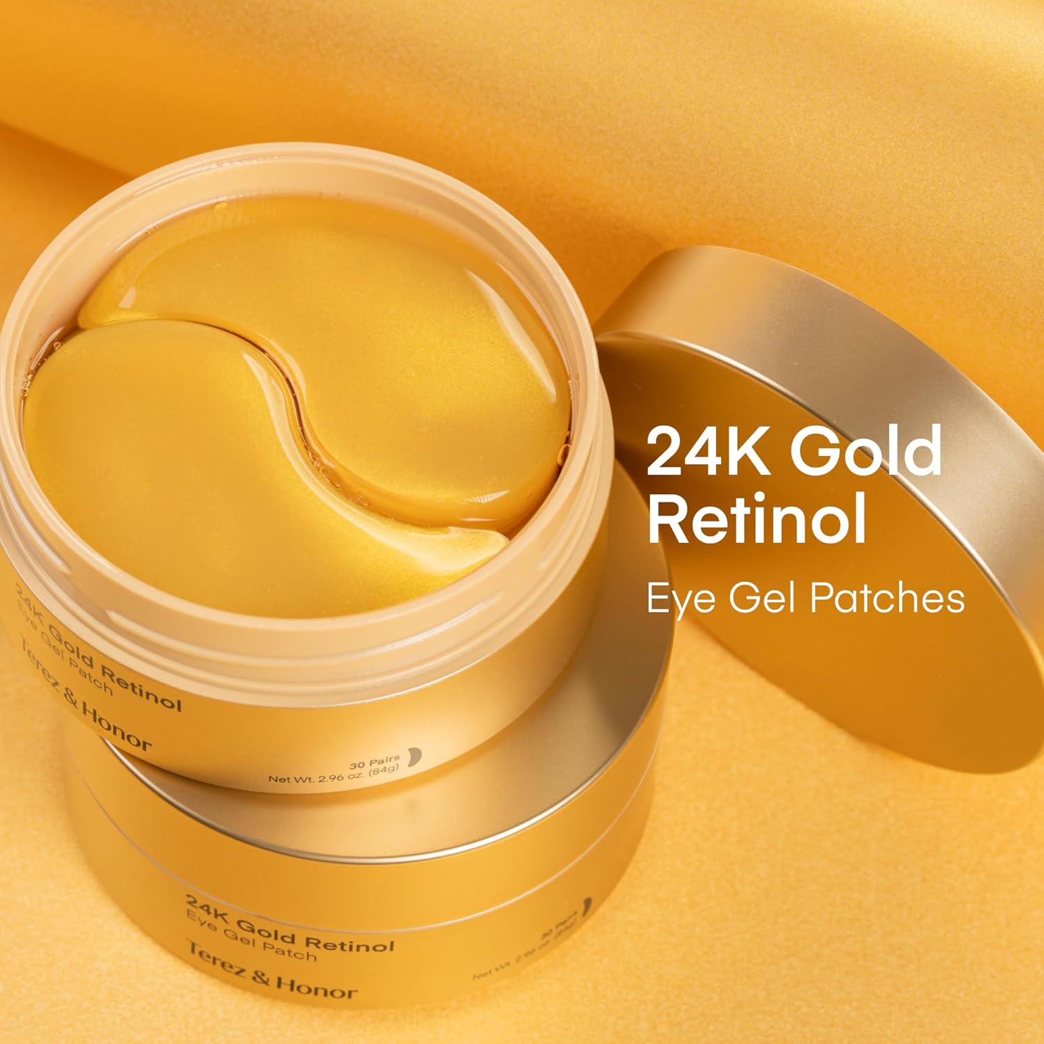 TEREZ_&_HONOR_24K_Gold_Retinol_Under_Eye_Patches_-_60_Korean_Hydrogel_Eye_Masks_with_Collagen_Peptide_for_Wrinkles,_Dark_Circles,_Puffy_Eyes,_Radiance_&_Firming_-_Self_Care,_Gifts_for_Women_and_Men