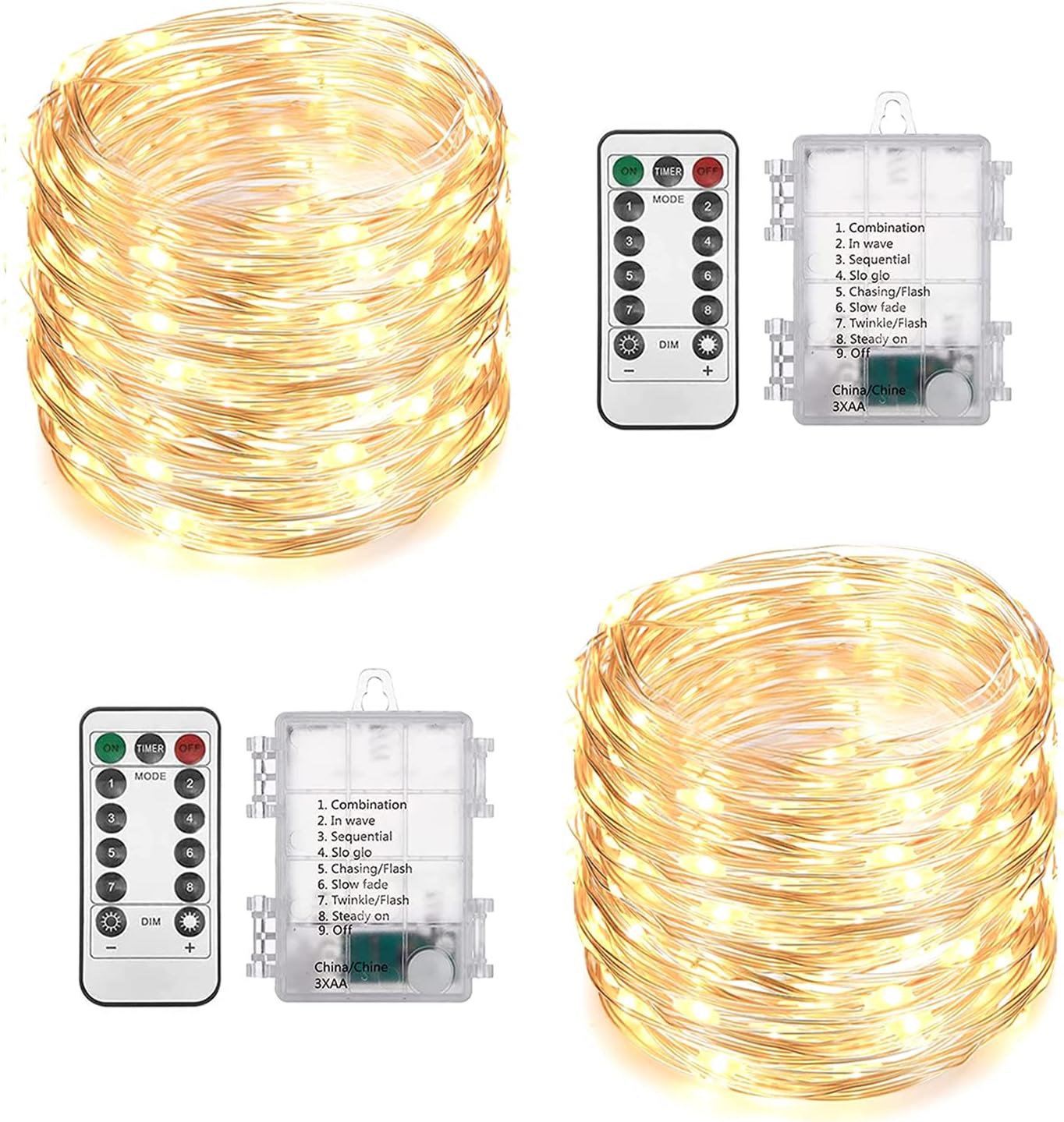 2_Pack_Total_200_LED_Fairy_Lights_Battery_Operated_String_Lights_with_Remote_&_8_Modes,_33FT_Waterproof_Copper_Wire_Battery_Powered_Twinkle_Lights_for_Outdoor_Christmas_Parties_Decoration_Warm_White