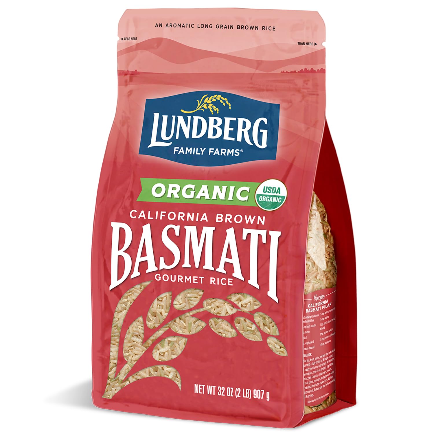 Lundberg_Organic_Basmati,_Long-Grain_Brown_Rice_–_Non-Sticky,_Fluffy_&_Aromatic,_32_Oz