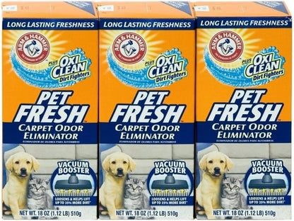 Arm_&_Hammer_Pet_Fresh_Carpet_Odor_Eliminator_Plus_Oxi_Clean_Dirt_Fighters_(Pack_of_3),_48.9_Ounce