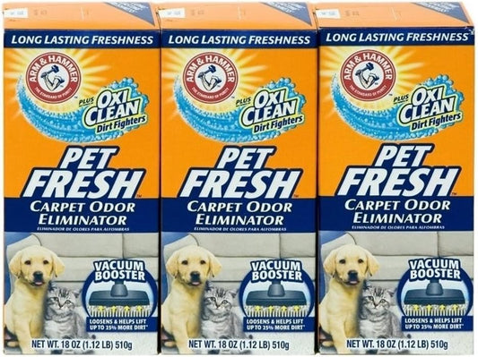 Arm_&_Hammer_Pet_Fresh_Carpet_Odor_Eliminator_Plus_Oxi_Clean_Dirt_Fighters_(Pack_of_3),_48.9_Ounce