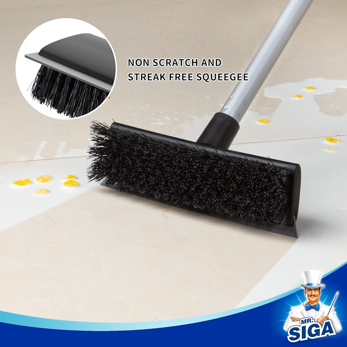 MR.SIGA_Floor_Scrub_Brush_with_Long_Handle,_2_in_1_Scrubber_and_Squeegee_for_Cleaning_Bathroom,_Patio,_Garage,_Wall,_Tile_with_Stiff_Bristles
