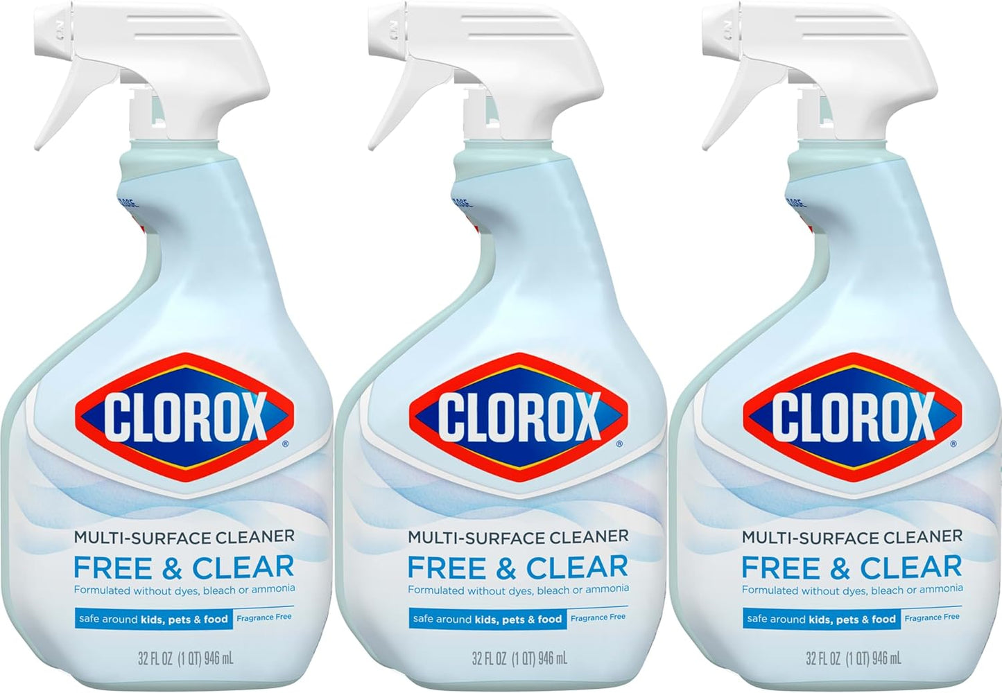 Clorox_Free_&_Clear_Multi_Surface_Cleaner,_Spray_Bottle,_Fragrance_Free,_32_Fluid_Ounces,_Pack_of_3