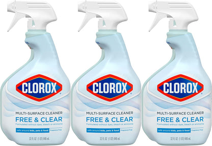 Clorox_Free_&_Clear_Multi_Surface_Cleaner,_Spray_Bottle,_Fragrance_Free,_32_Fluid_Ounces,_Pack_of_3