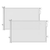Retractable Baby Gate for Stairs & Doorways, Mesh Dog Gate Indoor Outdoor, Extends Tall Child Gate for Hallways, Deck, Porch, Pet Toddler Safety Essentials, Easy Install,