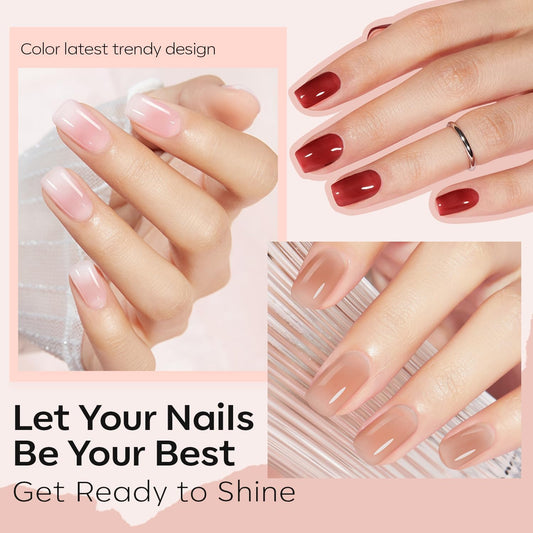 modelones_Jelly_Nail_Polish_6_Colors,_Sheer_Nude_Mini_Nail_Polish_Set_Red_Pink_Brown_Quick_Dry_Spring_Summer_Fingernail_Polish_for_DIY_Nail_Art_Salon_Home_Gift_for_Women_Girl