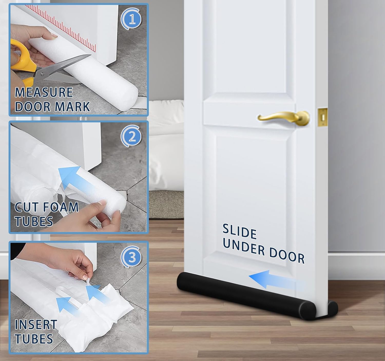 MAXTID_Large_Door_Draft_Stopper_for_Bottom_of_Doors_36”_Under_Door_Sweep_Noise_Blocker_Black_Gap_Stoppers_Adjustable_Doors_Seal_Sweep_Guard_Draft,_Window_Breeze_Stoppers,_Home_Essentials_Gadgets