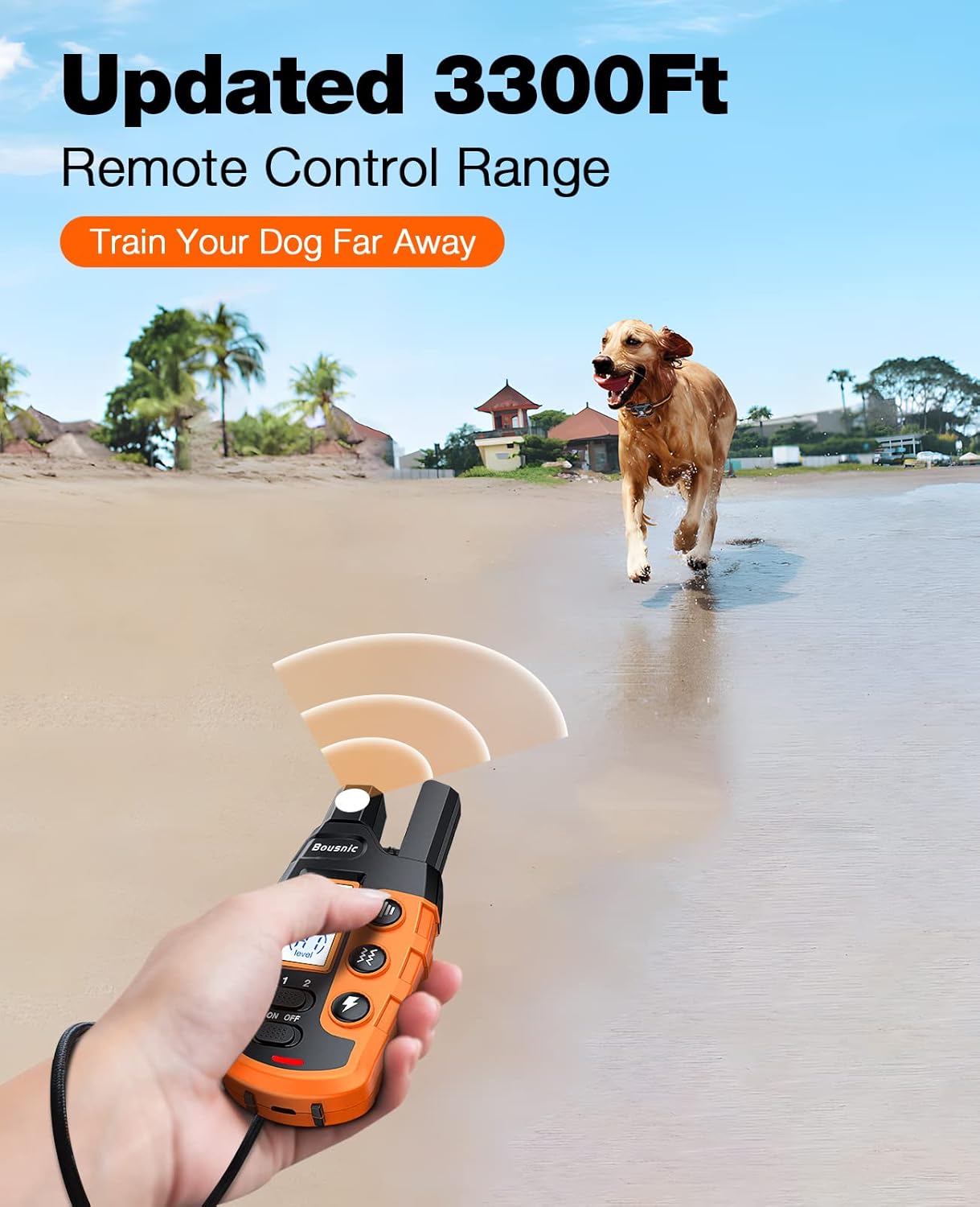 Bousnic_Dog_Shock_Collar_-_3300Ft_Dog_Training_Collar_with_Remote_for_5-120lbs_Small_Medium_Large_Dogs_Rechargeable_Waterproof_e_Collar_with_Beep_(1-8),_Vibration(1-16),_Safe_Shock(1-99)_(Orange)
