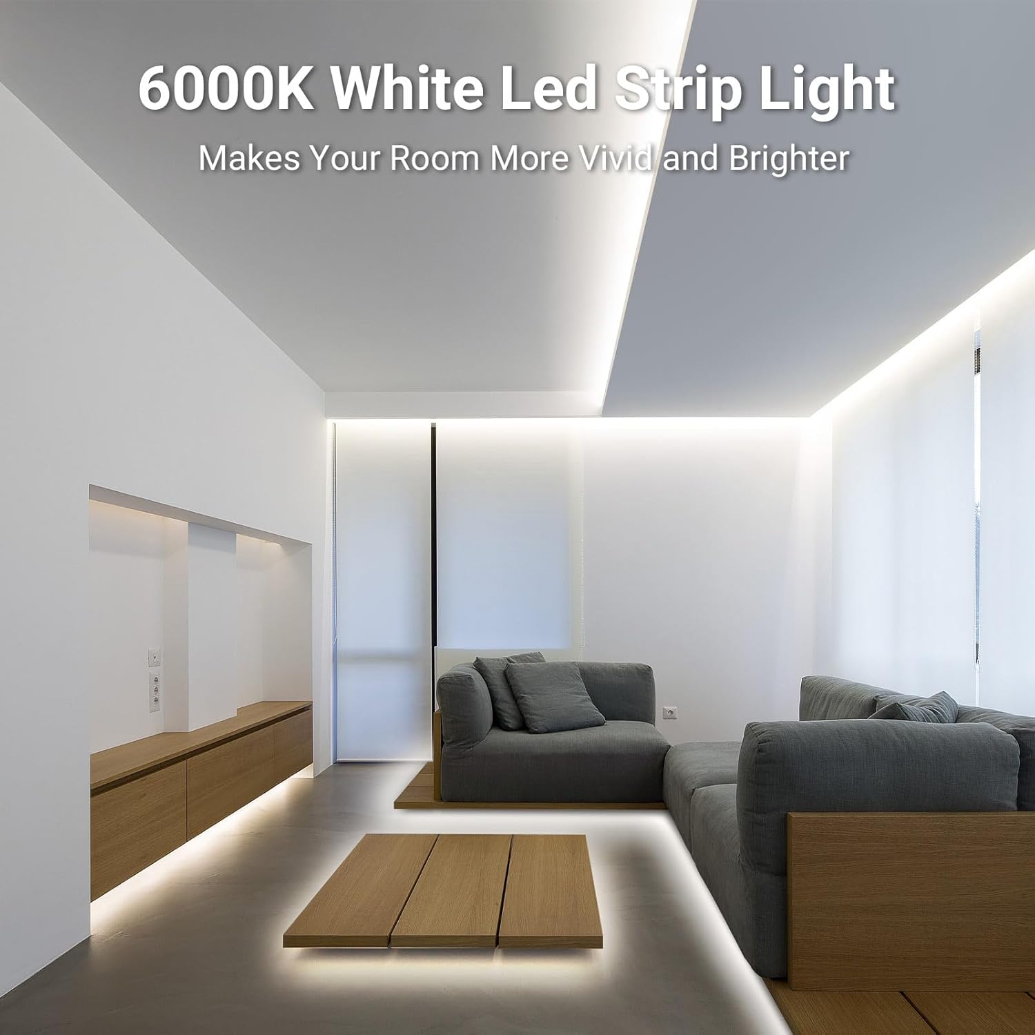 CT_CAPETRONIX_White_LED_Strip_Light,_16.4_Feet/32.8_ft/40_ft/49.2_ft_24_Volt_LED_Light_Strip_White,_6000K-6500K_Daylight/Warm_White/Multicolor_Super_Bright_LED_Tape_Light_for_Bedroom,_Kitchen,_Closet,_Cabinet,_Mirror,_Indoor