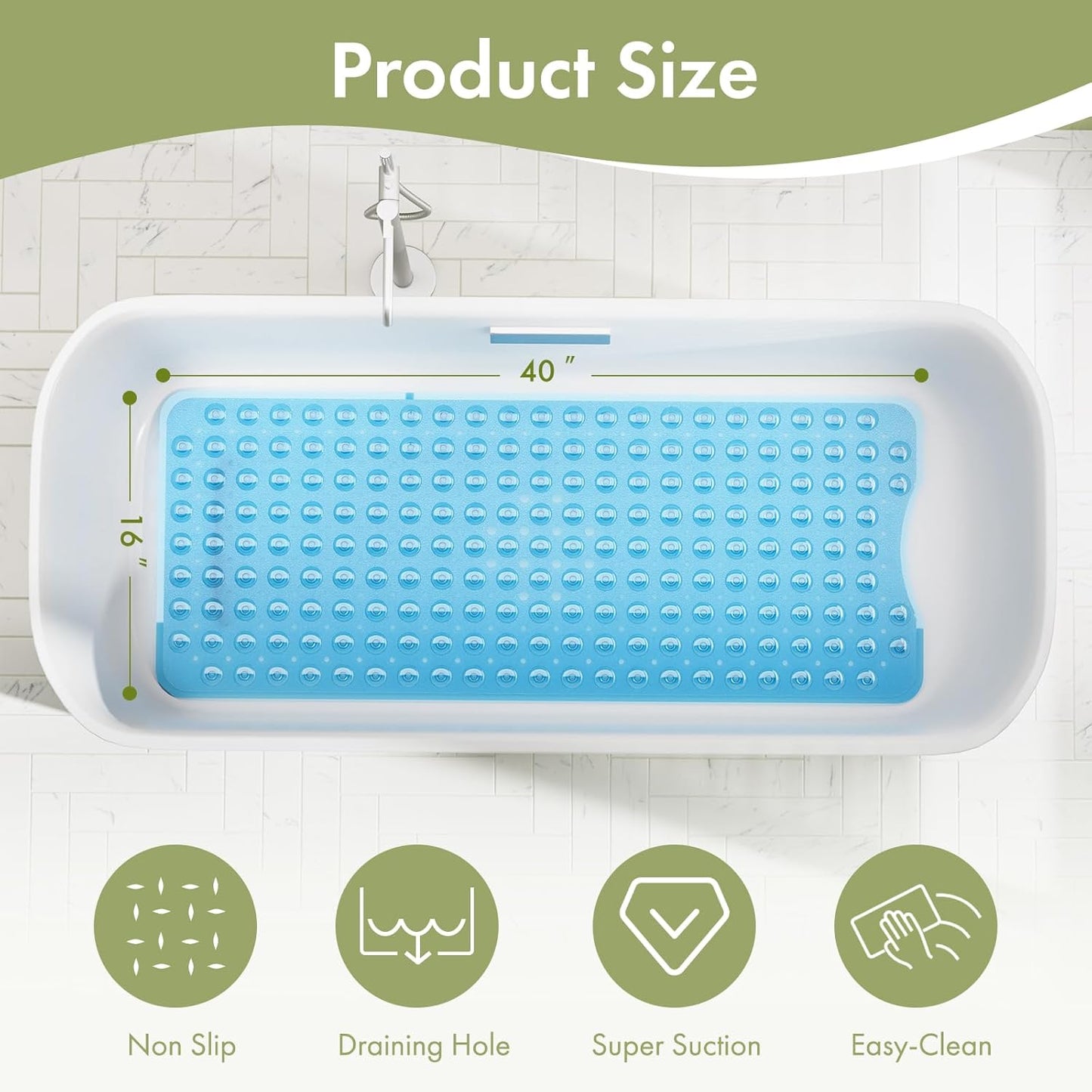 AmazerBath_Shower_Mat_Non_Slip_40_x_16_Inches,_Bathtub_Mat_Shower_Stall_Mats_with_Suction_Cups_and_Drain_Holes,_Non_Slip_Bath_Mat_for_Tub_for_Elderly_&_Kids,_Clear_Blue