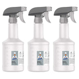 MR.SIGA 24 oz Empty Plastic Spray Bottles for Cleaning Solutions, Heavy Duty Household Reusable Spray Bottles with Measurements and Adjustable Leak Proof Nozzle, 3 Pack