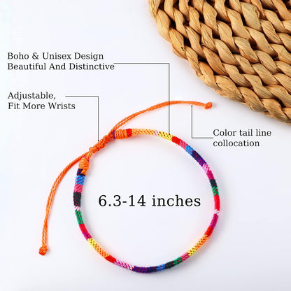 24_Pcs_Boho_Surfer_Bracelet_Anklet_Adjustable_Beaded_Anklets_Handmade_Braided_Bracelet_Colorful_Anklet_Summer_String_Rope_Ankle_Bracelets_Waterproof_Surfer_Beach_Bracelet_Boho_Jewelry_for_Women_Men
