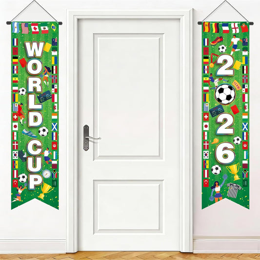 AhfuLife_Soccer_Tournament_Hanging_Porch_Door_Banner_for_Party_Decorations_2026,_World_Soccer_Themed_Hanging_Couplet_for_Porch_Door_Soccer_Party,_Sports_Events,_Bar,_Street,_Home_(Style_1)