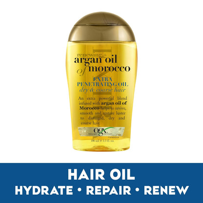 OGX_Renewing_+_Argan_Oil_of_Morocco_Hair_Oil,_Extra_Strength_Penetrating_Serum_Treatment_for_Dry,_Damaged,_Frizzy,_Curly_&_Coarse_Hair,_Cold-Pressed_Argan_Oil,_Shine,_3.3_Fl_Oz