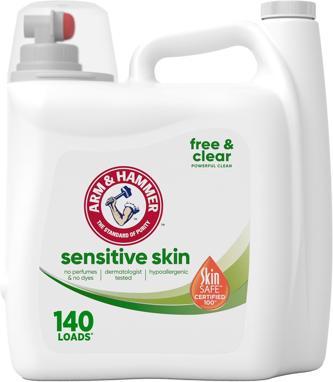 ARM_&_HAMMER_Sensitive_Skin_Free_&_Clear,_140_Loads_Liquid_Laundry_Detergent,_140_Fl_oz