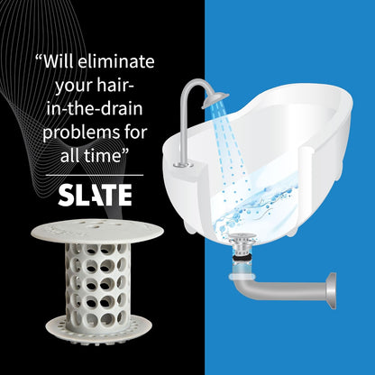 TubShroom_the_Revolutionary_Tub_Drain_Protector_Hair_Catcher/Strainer/Snare,_Gray_(TSGRA454)