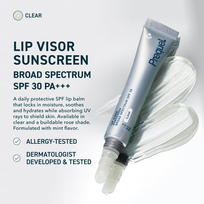 Prequel_Skin_Lip_Visor,_Clear_Lip_Balm_with_SPF_30_PA+++._Mint_Flavored_with_Non-Sticky_Finish_–_Moisturizing_Semi_Gloss_Balm_Sunscreen_for_Daily_Use_-_2_Pack