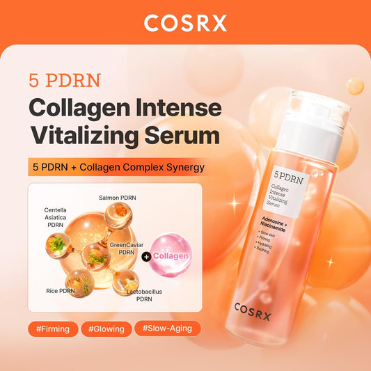 COSRX_5_PDRN_Collagen_Intense_Vitalizing_Serum_-_Korean_Serum_for_Skin_Firming_&_Glowing_with_Salmon_DNA,_Centella_PDRN_&_Collagen,_Mothers_day_gifts,_Korean_Skin_Care_(3.38_fl.oz.)