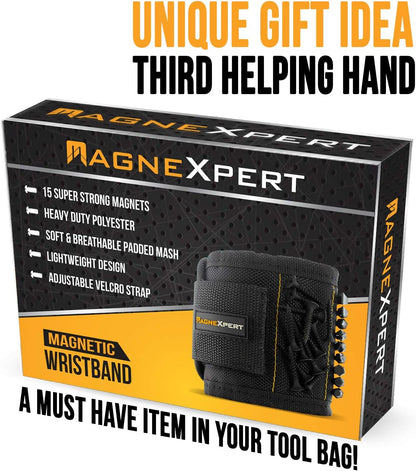 Magnelex_Magnexpert_Magnetic_Wristband_for_Holding_Screws,_Nails_and_Drill_Bits_-_Crafted_from_Ballistic_Nylon_with_15_Powerful_Magnets,_Stocking_Stuffer_for_Men