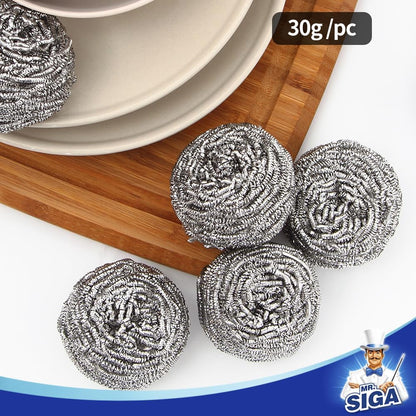 MR.SIGA_Stainless_Steel_Scourer,_Pack_of_6,_30g