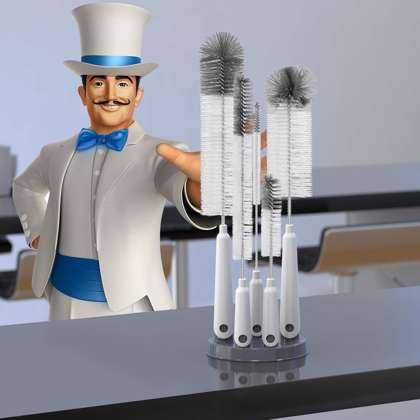 MR.SIGA_5_Pack_Bottle_Brush_Cleaning_Set_with_Storage_Holder,_Cleaning_Brushes_for_Long_Narrow_Neck_Bottles,_Water_Bottles,_Baby_Bottles,_Tumblers,_Drinking_Glasses,_Strews