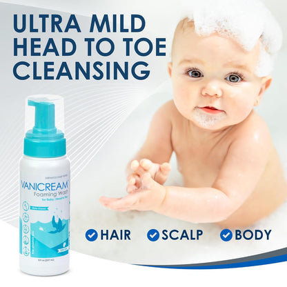 Vanicream_Foaming_Wash_for_Baby,_8_Oz,_Gentle_Cleanse_and_Moisture,_Tear-Free_Baby_Shampoo_and_Body_Wash_with_Beta-Glucan,_Formulated_without_Common_Irritants_for_Sensitive_Skin,_All_Ages