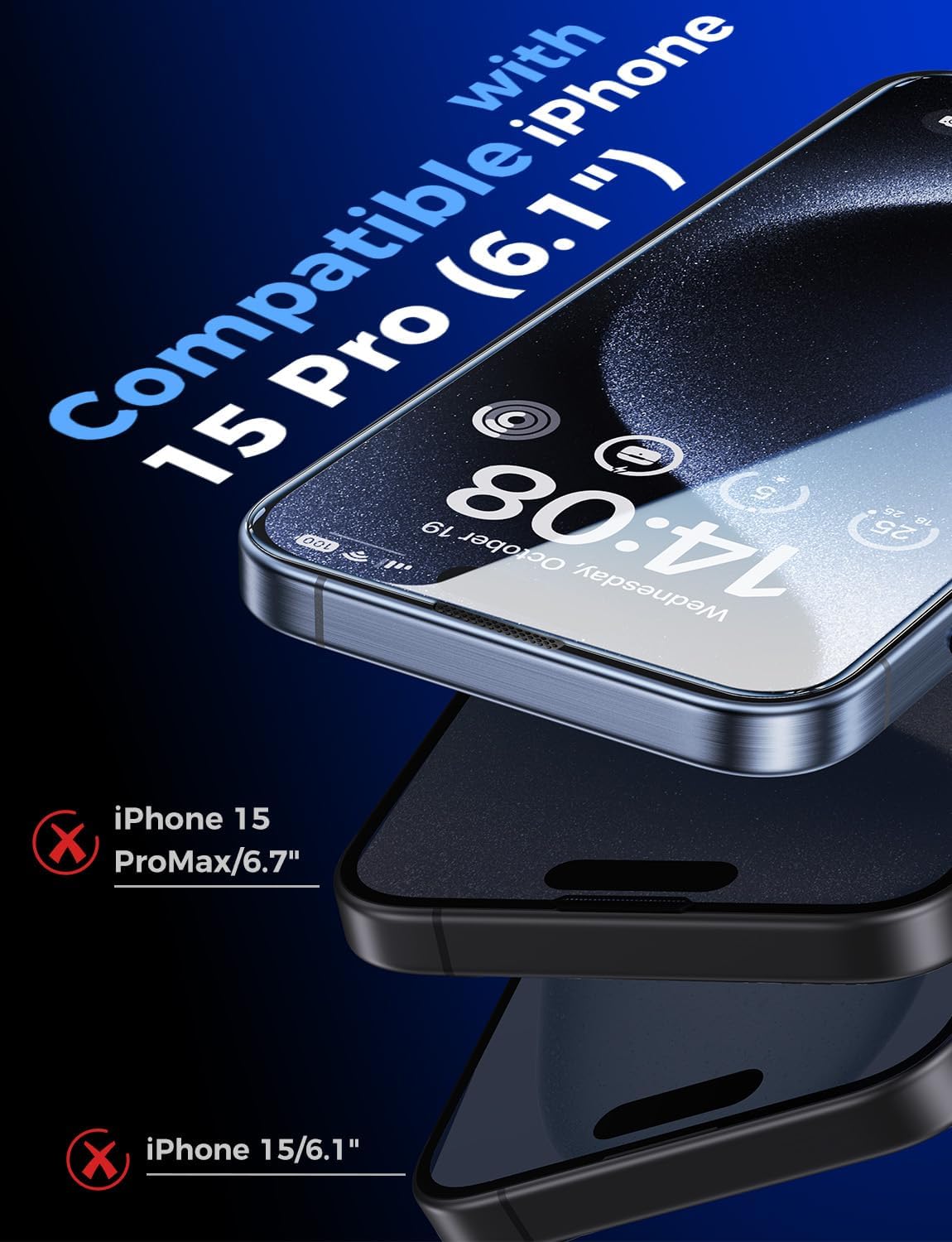 MAGIC_JOHN_2_Pack_for_iPhone_15_Pro_(6.1_inch)_Tempered_Glass_Screen_Protector,_Auto_Dust-Elimination_Installation,_Bubble_Free,_Dynamic_Island_Compatible,_HD_Clear,_Easy_Installation