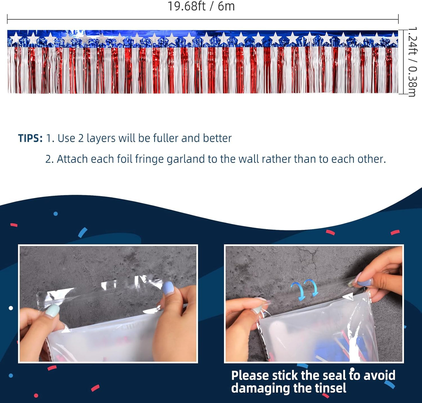 Mega-L_4th_of_July_Decorations_2_Pack_40_Feet_Foil_Fringe_Garland_Tinsel_Streamers,_Red_White_and_Blue_Star_Metallic_Hanging_Backdrop_Banner_Table_Skirts_for_Parade_Floats_Memorial_Day_Patriotic_Party