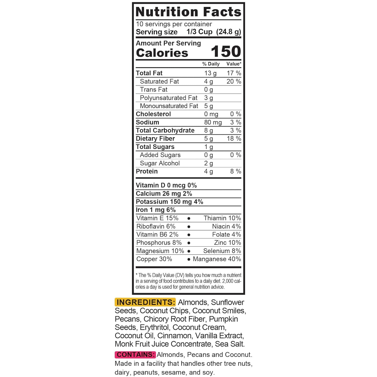 TGB_Cinnamon_Keto_Granola_|_1g_Net_Carb_Cereal_|_Gluten_Free_Low_Carb_Nut_Snack,_10_Ounces